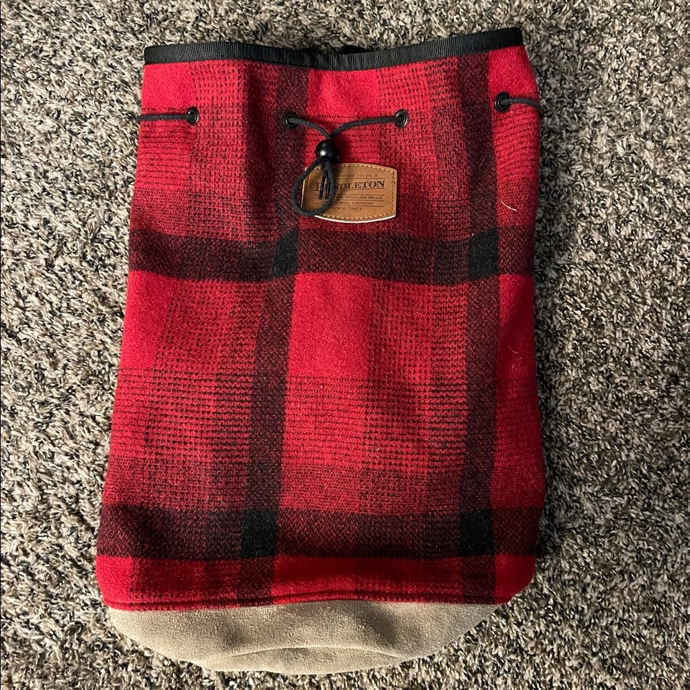 Vintage Pendleton Wool One Strap Barrel Backpack